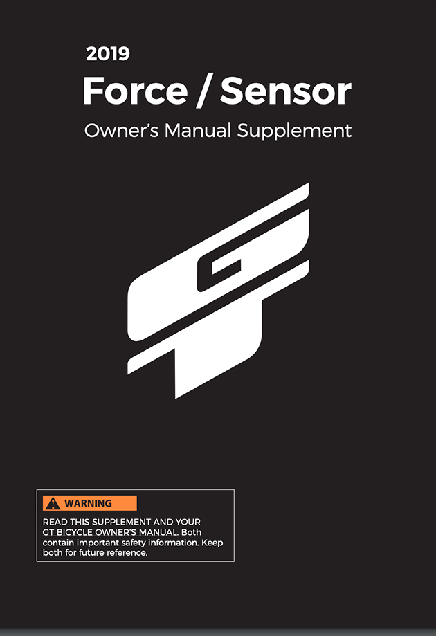 2019 Force and Sensor Owner's Manual Supplement