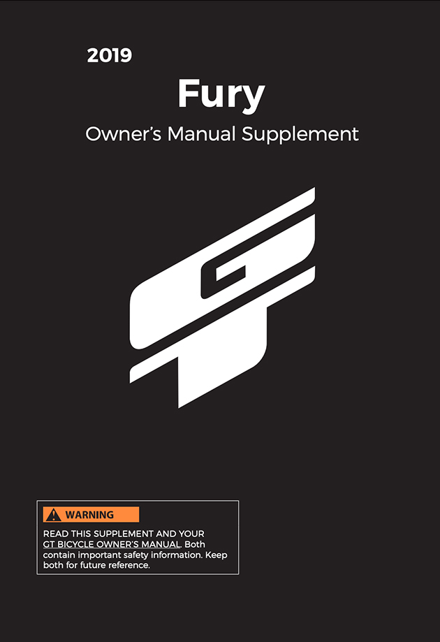 2019 Fury Owner's Manual Supplement